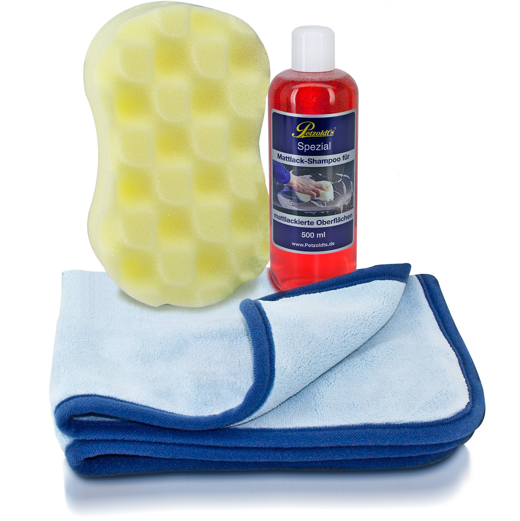 petzoldts mattlack waschset autoshampoo trockentuch neu