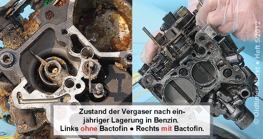 e10 e85 langzeittest kraftstoff benzin-stabilisator bactofin