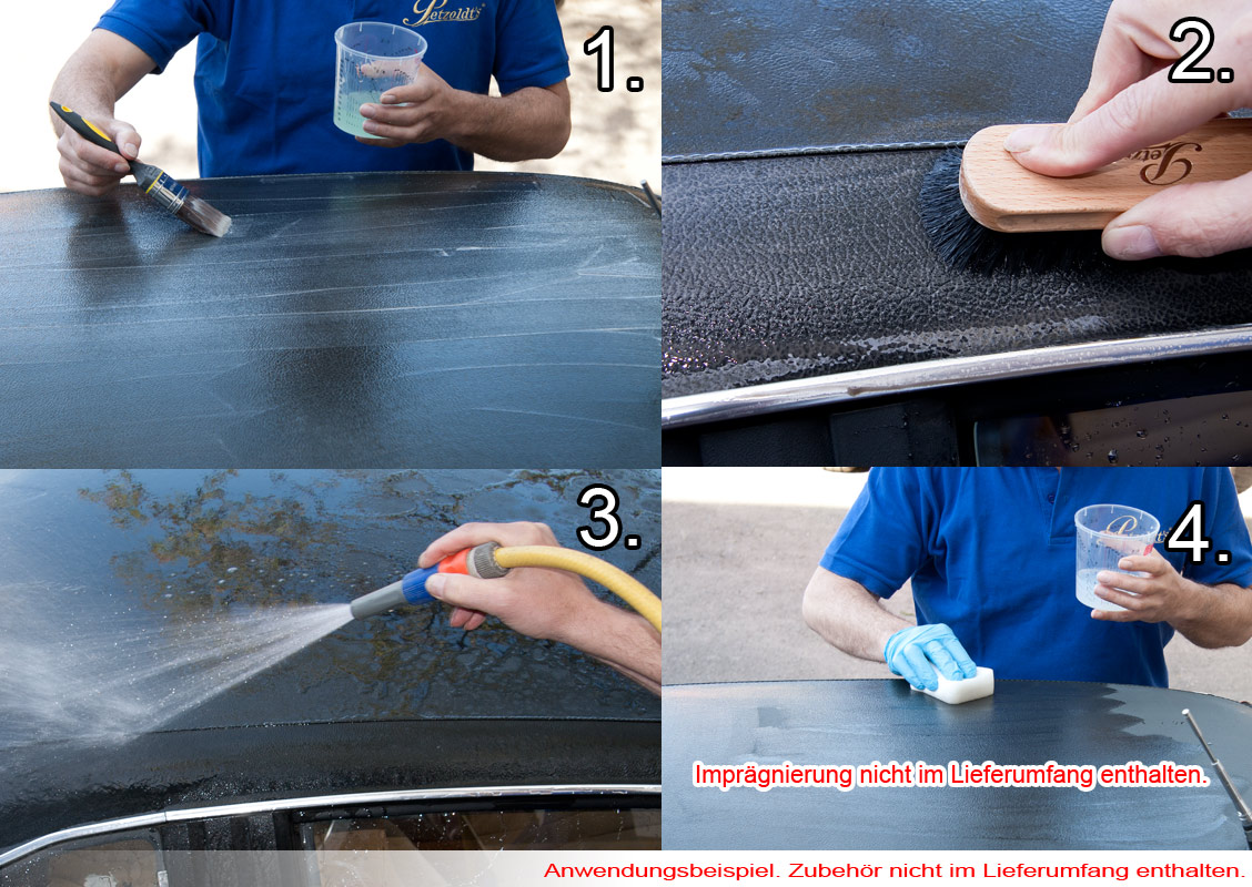 vinyl-cabrioverdeck reiniger renovo soft-top anwendung