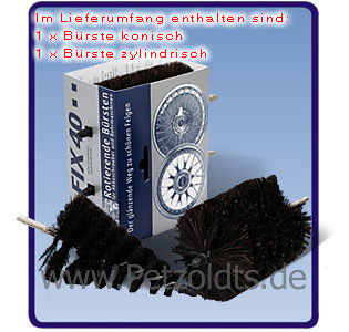 buerstenset rosshaar fix40 felgenreinigung