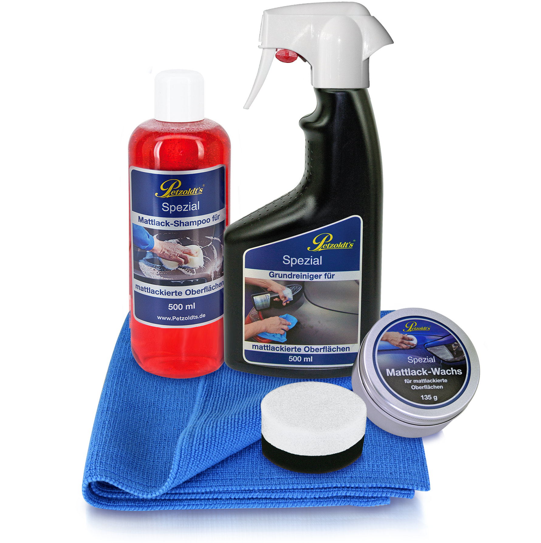 petzoldts mattlack-pflege set shampoo reiniger wachs 1