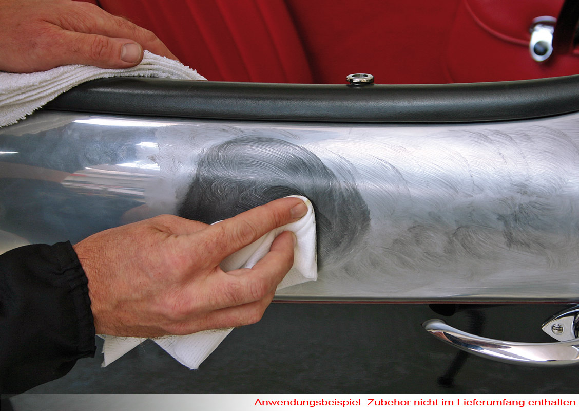 aluminium spiegelglanzpolitur rotweiss oldtimer